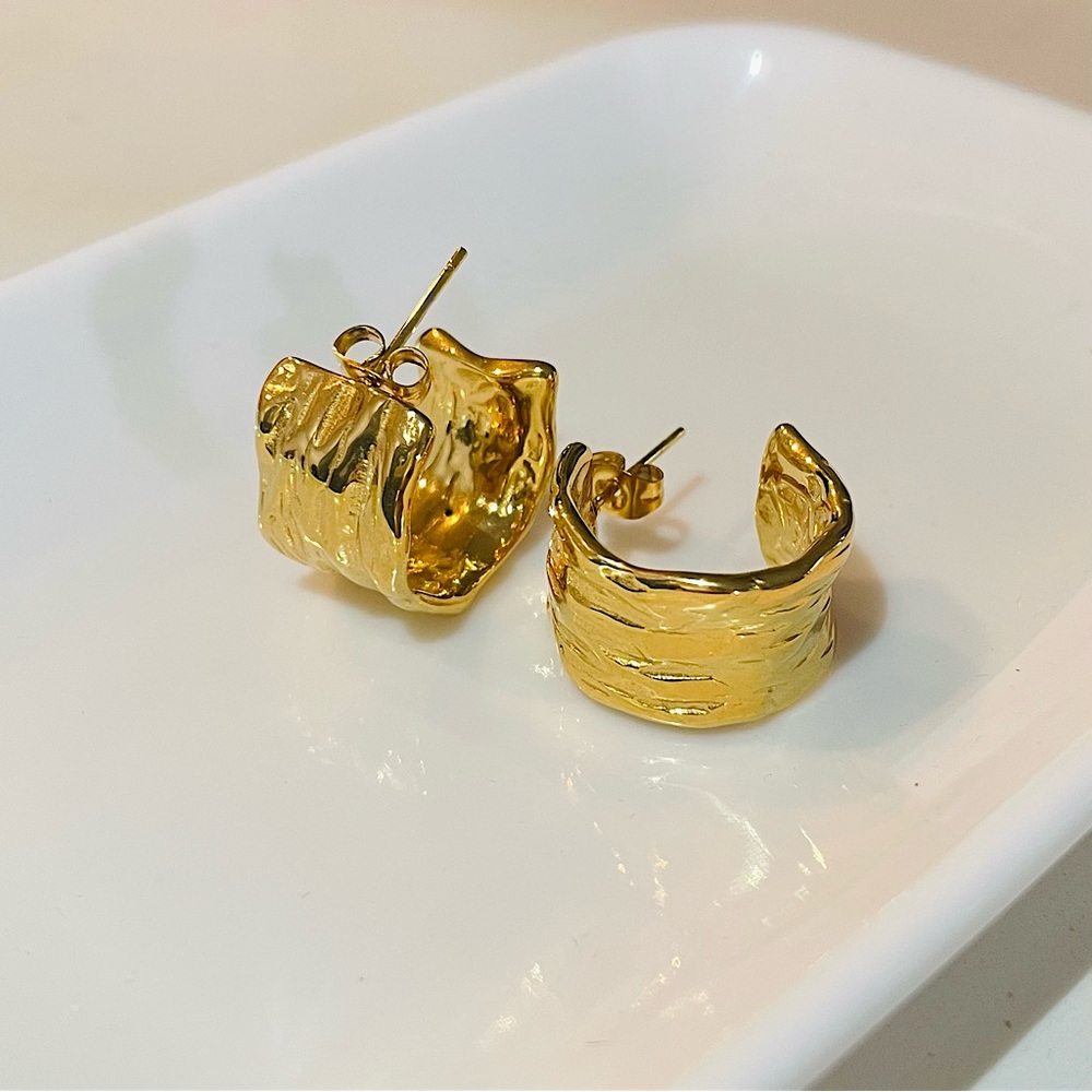 NWT- TNJ Earrings with texture